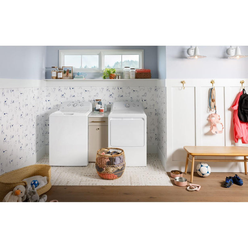 GE 4.0 cu. ft. Top Loading Washer with Stainless Steel Basket GTW325ASWWW