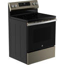 GE 30-inch Freestanding Electric Range with Convection Technology GRF600AVES