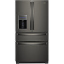 Whirlpool 36-inch, 26.2 cu. ft. French 4-Door Refrigerator WRX986SIHV (Black Stainless Fingerprint Resistant)WRX986SIHV