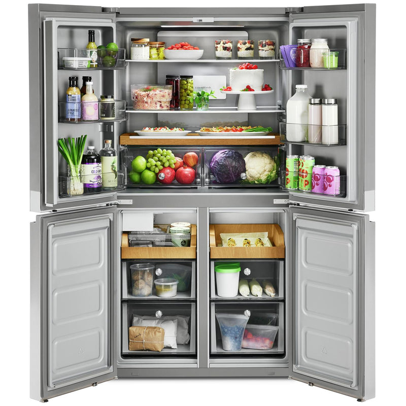 (KRQC506MPS) KitchenAid 36-inch, 19.4 cu. ft. Counter-Depth 4-Door Refrigerator with PrintShield? Finish KRQC506MPS