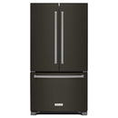 KitchenAid 36-inch, 20 cu. ft. French 3-Door Refrigerator with Interior Water Dispenser KRFC300EBSKRFC300EBS