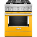 KitchenAid 30-inch Freestanding Dual Fuel Range with Even-Heat™ True Convection KFDC500JYPKFDC500JYP
