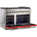 Forno Capriasca Alta Qualita 48-inch Freestanding Dual Fuel Range with Convection Technology FFSGS6187-48 (Red)FFSGS618748RED