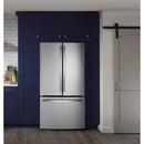 GE 36-inch French 3-Door Refrigerator with Internal Water Dispenser (Fingerprint Resistant Stainless)GNE27JYMFS