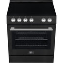 Forno 30-inch, 5 cu.ft Leonardo Espresso Electric Range FFSEL6012-30BLK