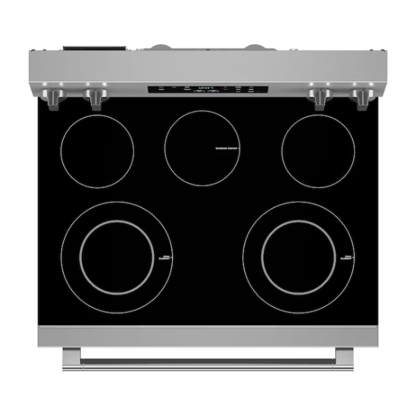 Maytag 30-in Glass Top 5 burners 5.3-cu ft Freestanding Electric Range ( Stainless Steel ) (MFES4030RS)