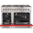 Forno Galiano Alta Qualita 48-inch Freestanding Dual Fuel Range with Convection Technology FFSGS6156-48 (Red)FFSGS615648RED