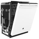 GE 24-inch Built-in Dishwasher with Stainless Steel Tub GDT670SGVWW (White) (GDT670SGVWW)