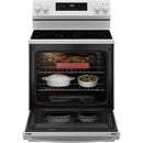 GE 30-inch Freestanding Electric Range with Convection Technology GRF600AVWW
