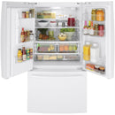 GE 36-inch, 25.6 cu. ft. French 3-Door Refrigerator GFE26JGMWW