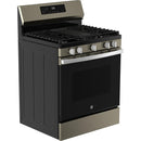 GE 30-inch Freestanding Gas Range with Convection Technology GGF600AVES