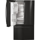GE Profile 36-inch, 22.2 cu.ft. Counter-Depth French 3-Door Refrigerator with Water and Ice Dispensing System PYE22KBLTSPYE22KBLTS