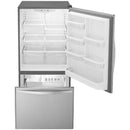 Whirlpool 30-inch, 18.7 cu. ft. Bottom Freezer Refrigerator with Ice WRB329DMBM (Stainless Steel)WRB329DMBM