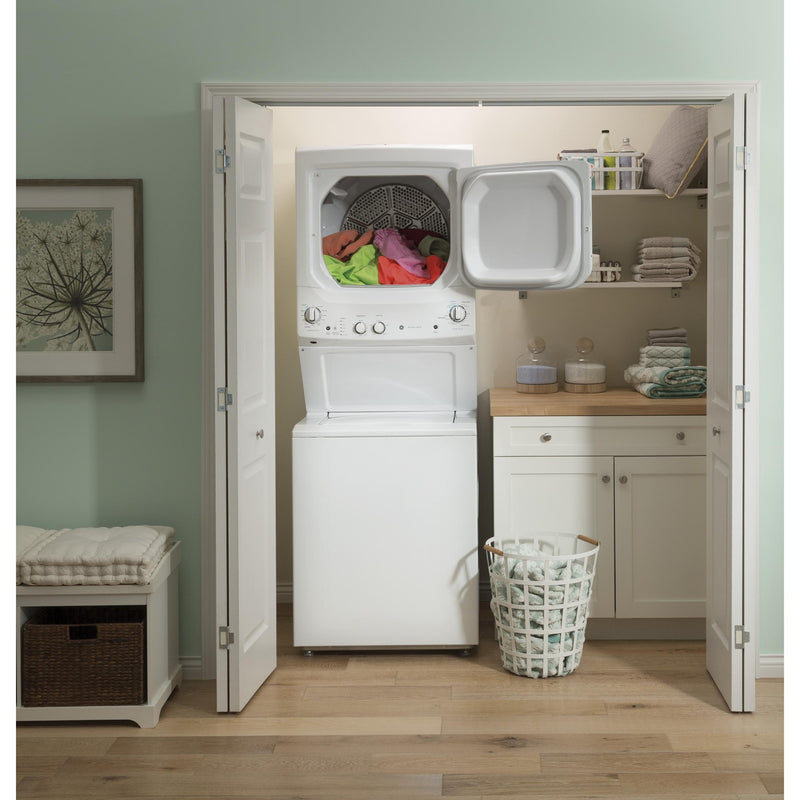 GE Stacked Washer/Dryer Electric Laundry Center GUV27ESSMWW (GUV27ESSMWW)