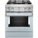 KitchenAid 30-inch Freestanding Dual Fuel Range with Even-Heat™ True Convection KFDC500JMBKFDC500JMB