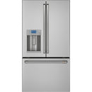Caf? 36-inch, 27.8 cu.ft. Freestanding French 3-Door Refrigerator with External Water and ice Dispensing System (Stainless Steel/Brushed Stainless) CFE28TP2MS1 (CFE28TP2MS1)