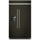 KitchenAid 48-inch, 29.4 cu. ft. Built-in Side-by-Side Refrigerator with External Water and Ice Dispensing System KBSD708MBSKBSD708MBS