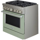 KitchenAid 36-inch Freestanding Gas Range with Even-Heat™ True Convection KFGC506JAVKFGC506JAV