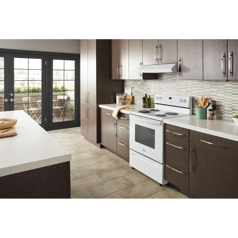 Whirlpool 30-inch, 4.8 cu.ft. Freestanding Electric Range with Self-Cleaning Technology WFC315S0JW (WFC315S0JW)