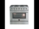 Forno Galiano Alta Qualita 36-inch Freestanding Gas Range with Convection Technology FFSGS6244-36BLU EXTERNAL_VIDEO 1