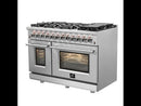 Forno Massimo 48" Freestanding Dual Fuel Range FFSGS6125-48 EXTERNAL_VIDEO 1
