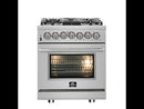 Forno Massimo 30" Freestanding Dual Fuel Range FFSGS6125-30 EXTERNAL_VIDEO 1
